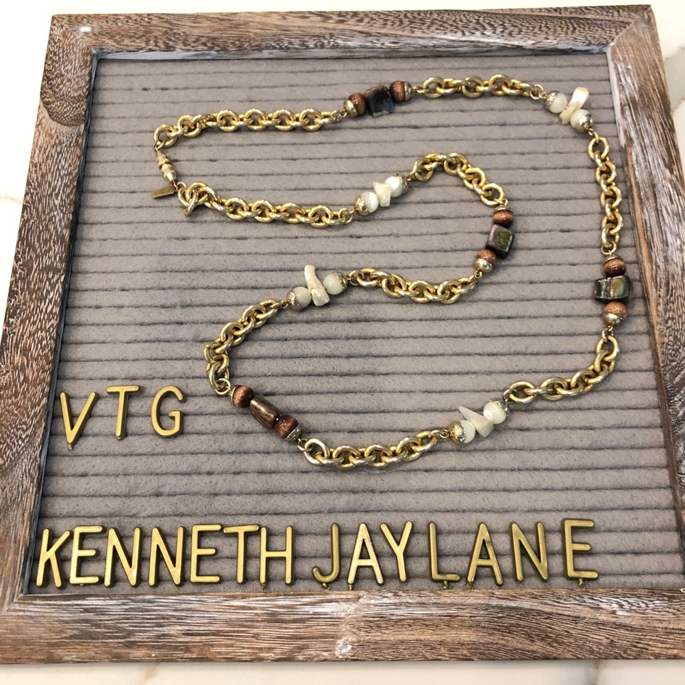 Vtg Kjl Kenneth Jay Lane Gold Chain Necklace - image 8